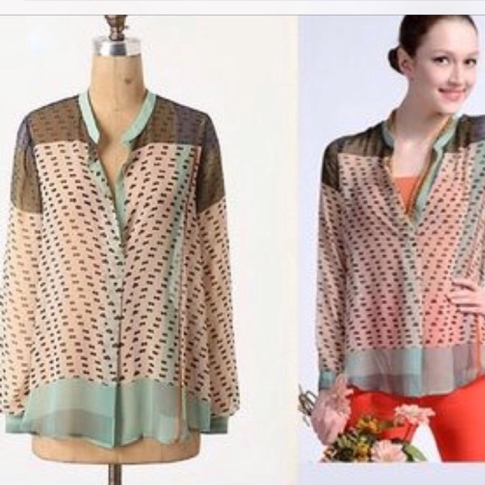 Konrad and Joesph sheer blocked top
